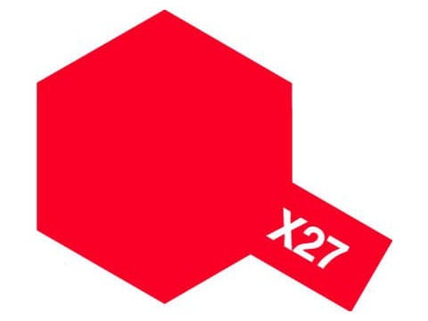 Farba akrylowa X-27 Red Clear 81027 Tamiya