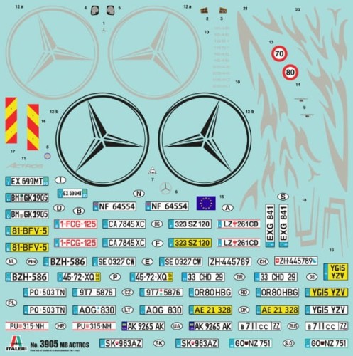 Mercedes Benz Actros MP4 3905 Italeri