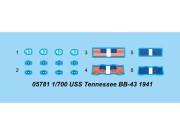 Okręt pancernik USS Tennessee BB-43 1941 05781 Trumpeter