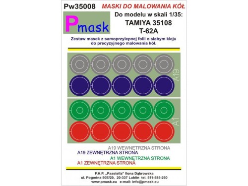 Maski do czołgu T-62A Pw35008 Pmask