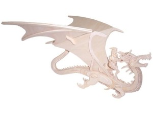Latający smok składanka drewniana