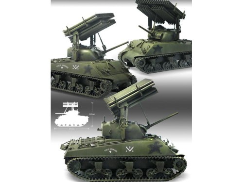 Czołg M4A3 Sherman wyrzutnia T34 Calliope 13294 Academy