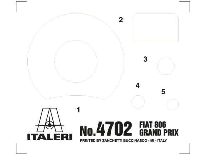 Samochód Fiat 806 Grand Prix 4702 Italeri