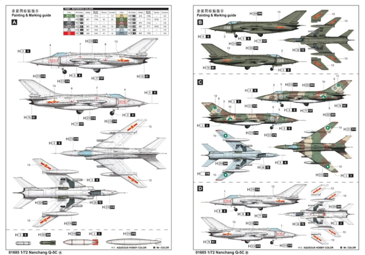 Samolot Nanchang Q-5C 01685 Trumpeter