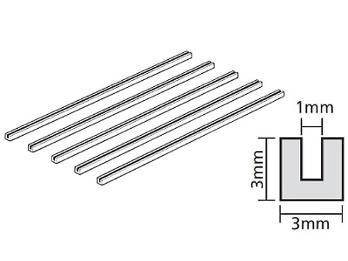 Profil plastikowy przezroczysty kształtownik ceownik U 70207 Tamiya