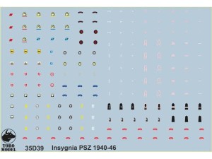Kalkomania stopnie i odznaki PSZ