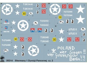 Kalkomania Sherman I Dywizja Pancerna vol.2