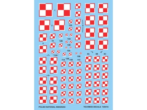 Kalkomania Insignias Poland szachownica 72047 Techmod