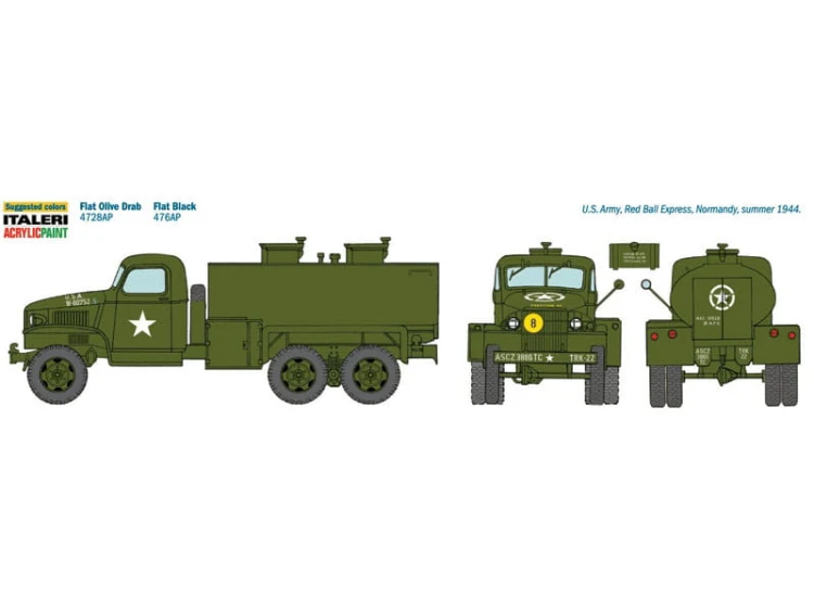 Samochód ciężarowy GMC CCKW-353 cysterna 0201 Italeri