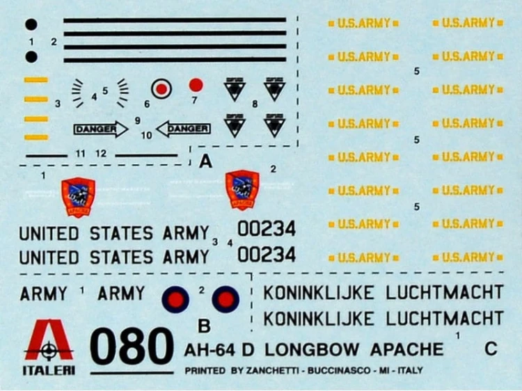 Śmigłowiec AH-64D Apache Longbow 0080 Italeri