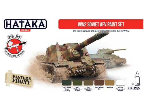 Zestaw farb akrylowych Soviet AFV HTK-AS95 Hataka