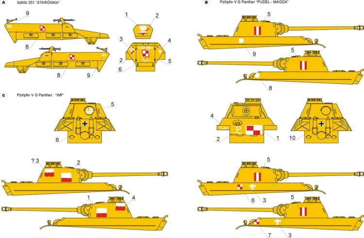 Kalkomania pojazdy Powstania Warszawskiego 72D03 Toro