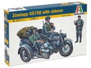 Motocykl Zundapp KS 750 z wózkiem bocznym 0317 Italeri