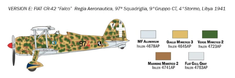Samolot Fiat CR.42 Falco 1437 Italeri