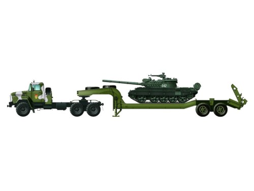 Samochód KrAZ-260V i czołg T-55 AMV 2095 Takom