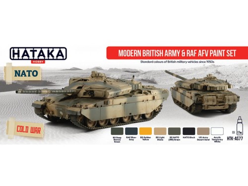 Zestaw farb akrylowych British Army RAF AFV HTK-AS77 Hataka