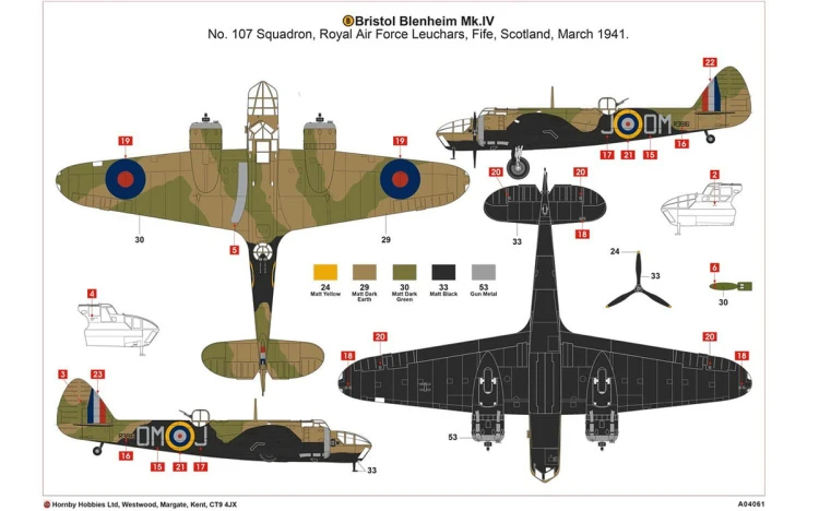 Samolot Bristol Blenheim Mk.IV A04061 Airfix