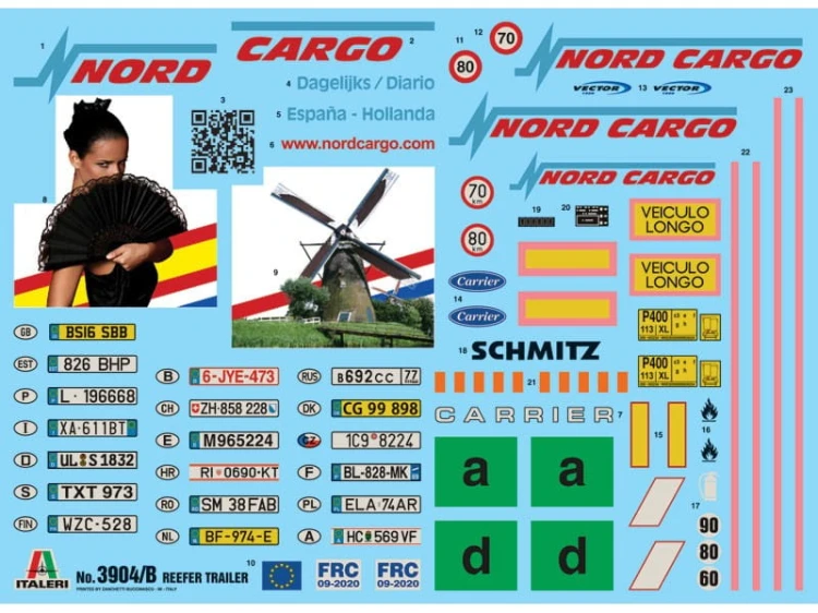 Naczepa kontener chłodnia 3904 Italeri