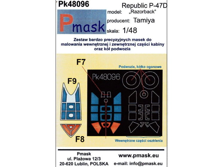 Maski do Republic P-47D Razorback Pk48096 Pmask