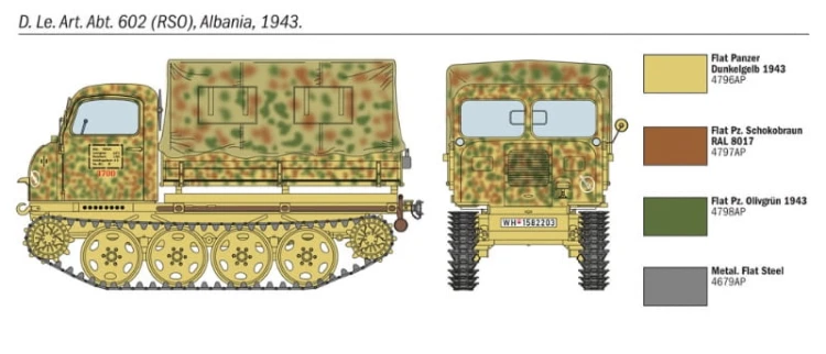 Ciągnik Steyr Raupenschlepper Ost RSO/01 6549 Italeri