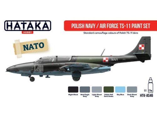 Zestaw farb akrylowych Polski TS-11 Iskra HTK-AS46 Hataka