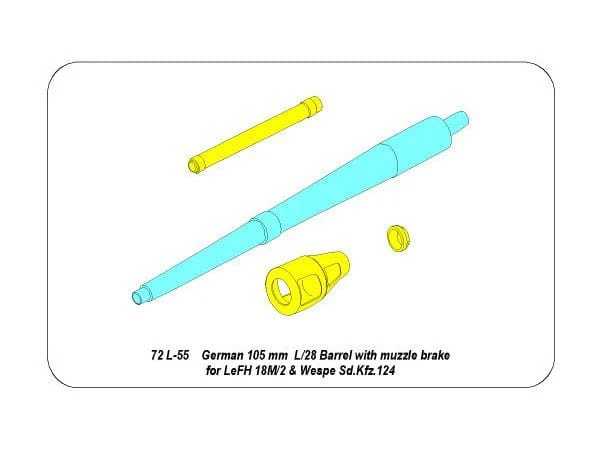 Lufa 105mm L/28 do LeFH 18M/2 i Wespe 72L55 Aber