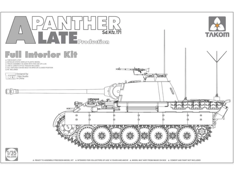 Czołg Panther PzKpfw V Ausf.A Late 2099 Takom