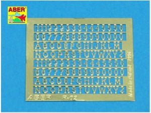 Fototrawione cyfry i litery H1,5mm