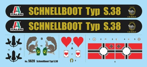 Okręt torpedowy Schnellboot Typ S-38 5620 Italeri