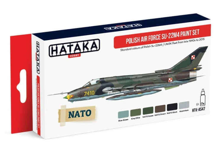 Zestaw farb akrylowych Polski Su-22M4 HTK-AS47 Hataka