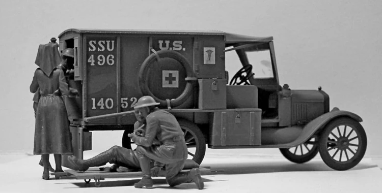 Samochód Ford Model T 1917 Ambulance 35662 ICM