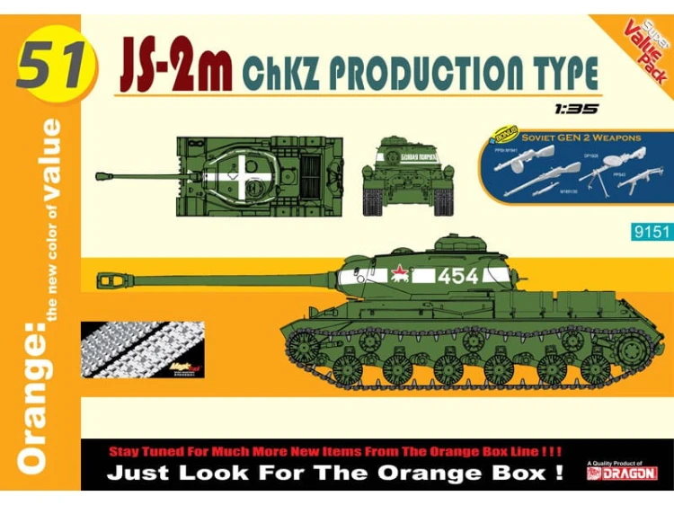 Czołg IS-2m Stalin II ChKZ Type 51 9151 Dragon