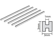 Profil plastikowy biały kształtownik dwuteownik H 70201 Tamiya