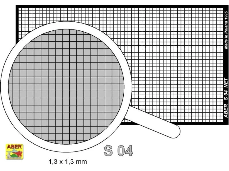 Fototrawiona siatka 1,3mm x 1,3mm S04 Aber