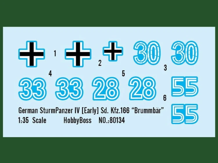 Działo Sd.Kfz.166 Sturmpanzer IV Brummbar 80134 Hobby Boss