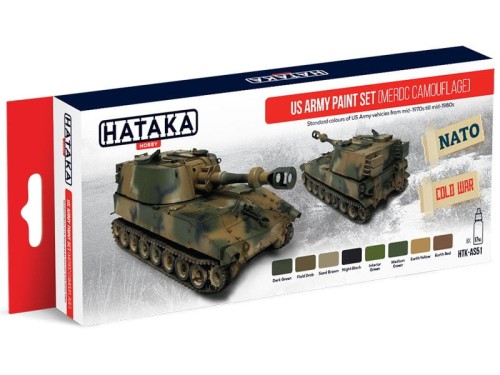 Zestaw farb akrylowych US Army kamuflaż MERDC HTK-AS51 Hataka