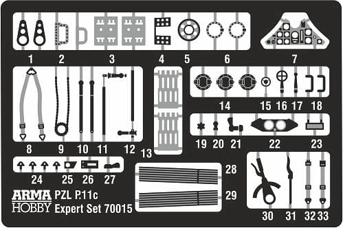 Samolot PZL P.11c 70015 Arma Hobby