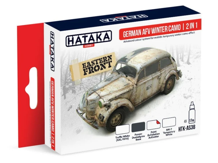 Zestaw farb Niemiecki zimowy kamuflaż HTK-AS38 Hataka