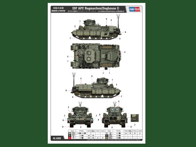 Pojazd bojowy IDF APC Nagmachon (Doghouse I) 83869 Hobby Boss