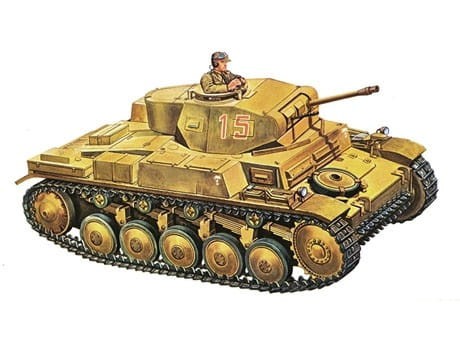 Czołg Panzerkampfwagen PzKpfw II Ausf.F 7059 Italeri