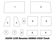 Ciężarówka wojskowa KamAZ-4310 01034 Trumpeter