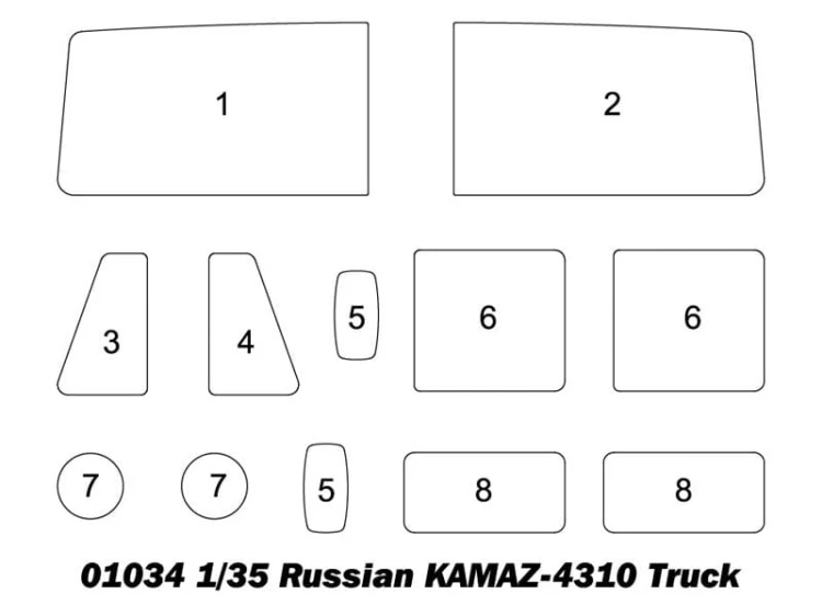 Ciężarówka wojskowa KamAZ-4310 01034 Trumpeter