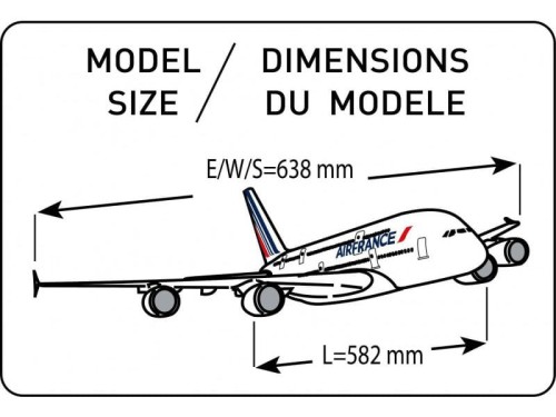 Samolot pasażerski Airbus A380 80436 Heller