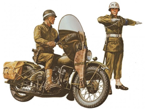 Motocykl policyjny Harley Davidson WLA 750 35084 Tamiya