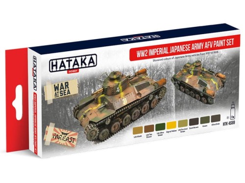 Zestaw farb akrylowych Japanese Army AFV HTK-AS69 Hataka