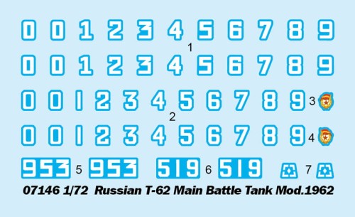 Czołg T-62 model 1962 07146 Trumpeter