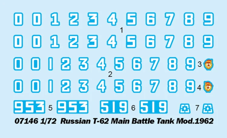 Czołg T-62 model 1962 07146 Trumpeter