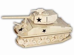 Czołg M4 Sherman składanka drewniana
