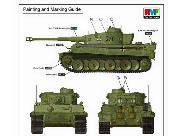 Czołg Tiger I PzKpfw VI Ausf.E sPzAbt 503 RM-5003 RFM
