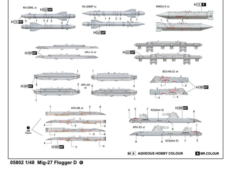 Samolot Mikoyan MiG-27 Flogger D 05802 Trumpeter